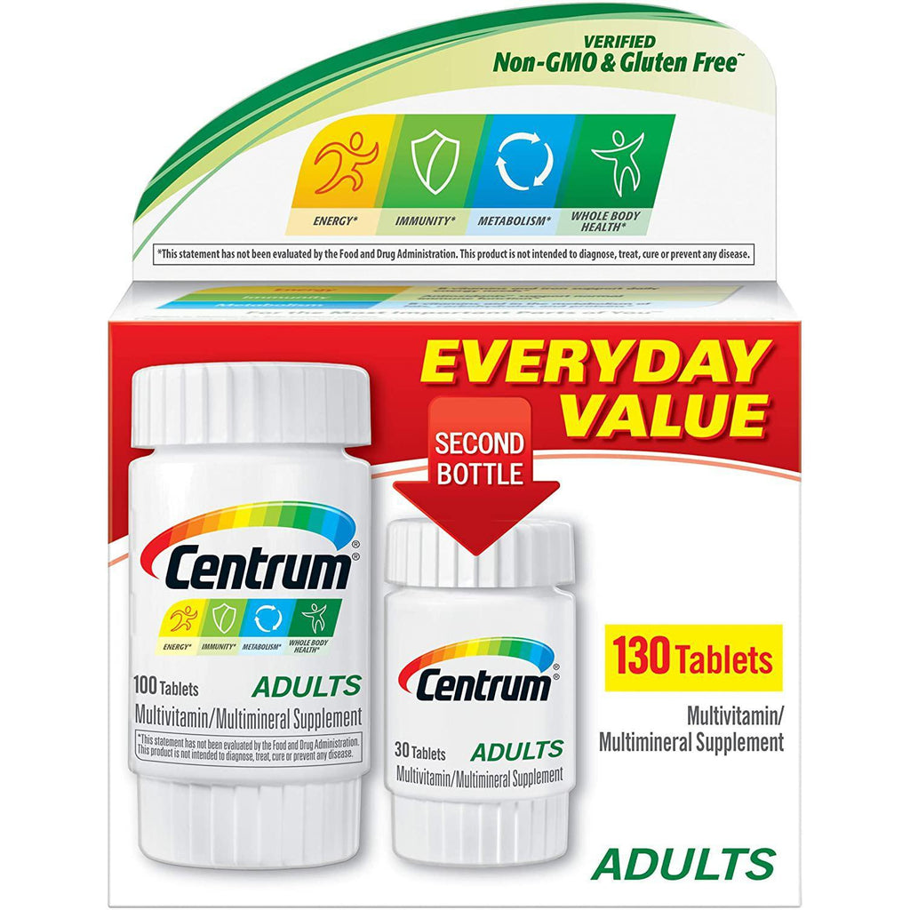 Centrum Adult Multivitamin/Multimineral Supplement, 130 tablets