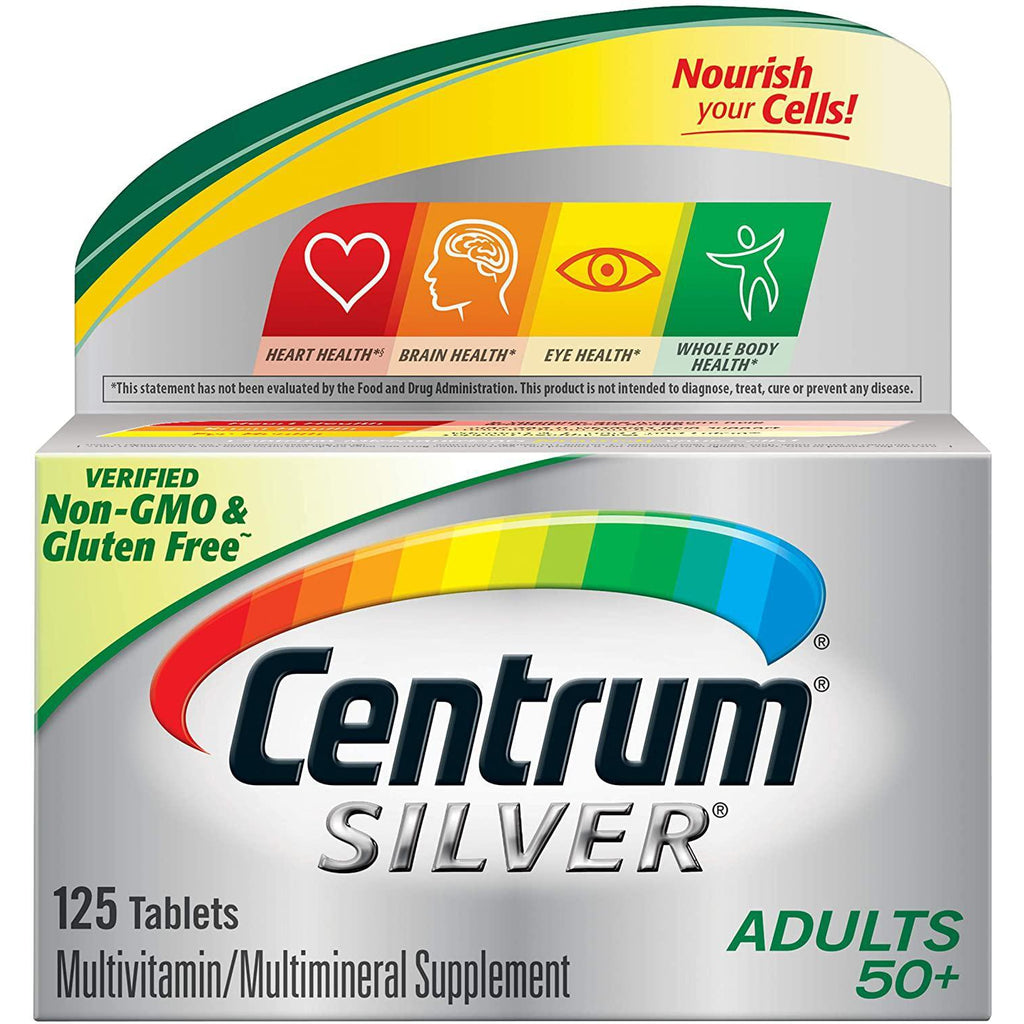 Centrum Silver Multivitamin for Adults 50+, Multivitamin/Multimineral Supplement, 125 tablets