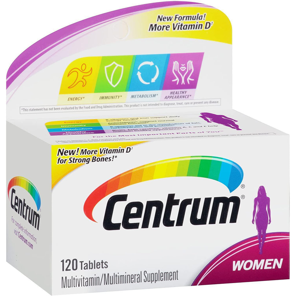Centrum Multivitamin for Women, Multivitamin/Multimineral Supplement, 120 tablets