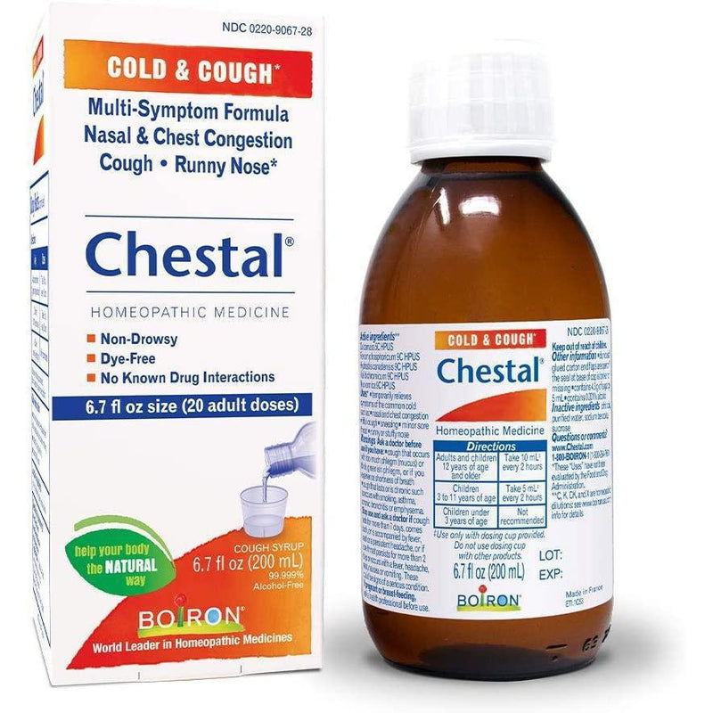 Boiron Chestal Adult Cold and Cough Syrup, 6.7 Fl Oz in one Bottle