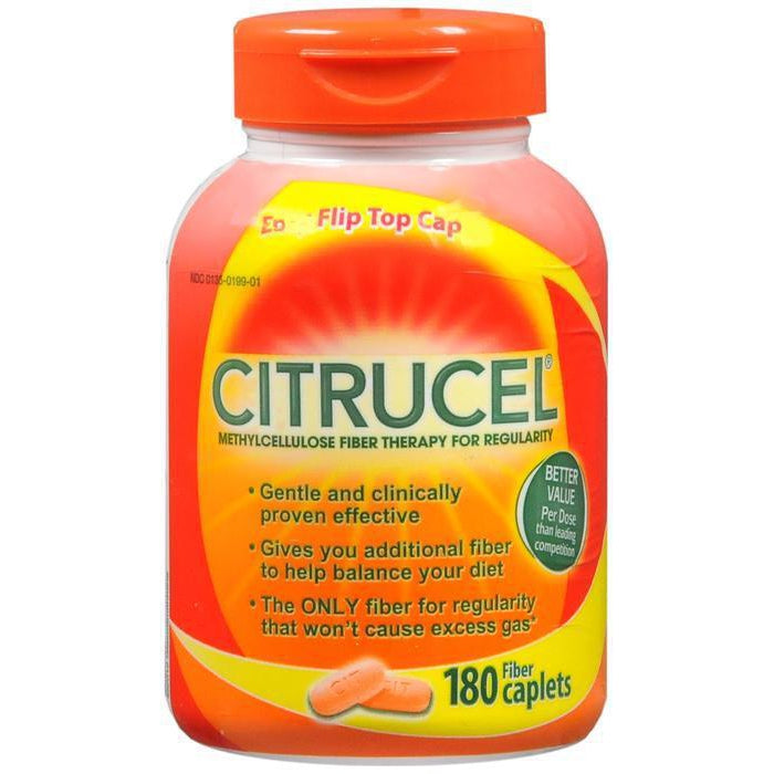 Citrucel Caplets Fiber Therapy for Occasional Constipation Relief - 180 count