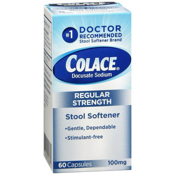 Colace 100mg Capsules - 60 count