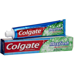 Colgate Max Fresh Toothpaste with Mini Breath Strips, Clean Mint - 6 Oz