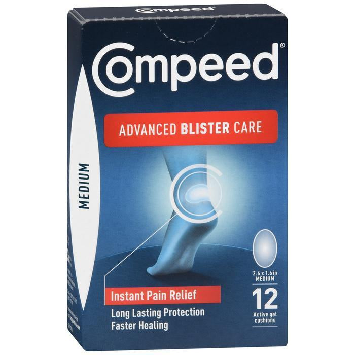 Compeed Advanced Blister Care Cushions, Medium, 2.6" x 1.6", 12 Count, Pack of 2