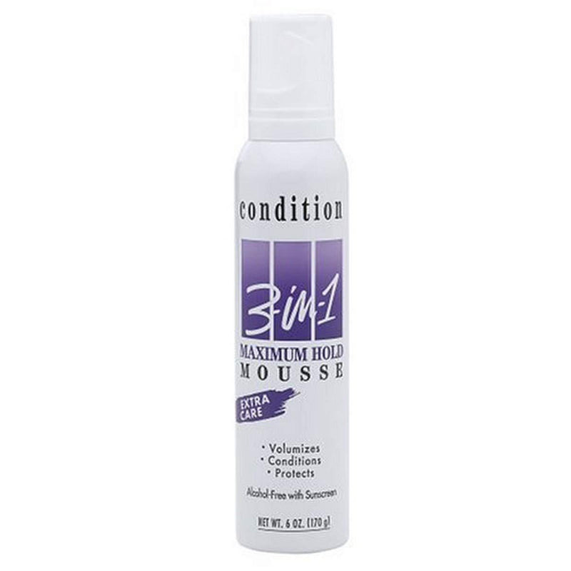 Condition 3-N-1 Mousse Maximum Hold With Sunscreen, 6 oz.