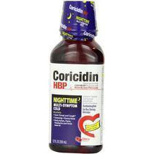 Coricidin HBP Nighttime Multi-Symptom Cold Liquid Cherry 12 fl oz