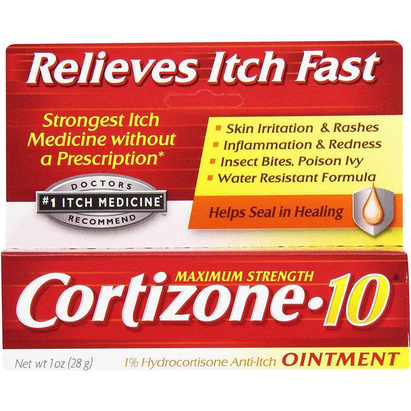 Cortizone 10 Maximum Strength, Hydrocortisone Anti- Itch Ointment, 1 Oz