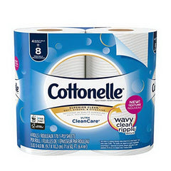 Cottonelle Superior Clean Toilet Paper, 4 Double Rolls, 1 Pack