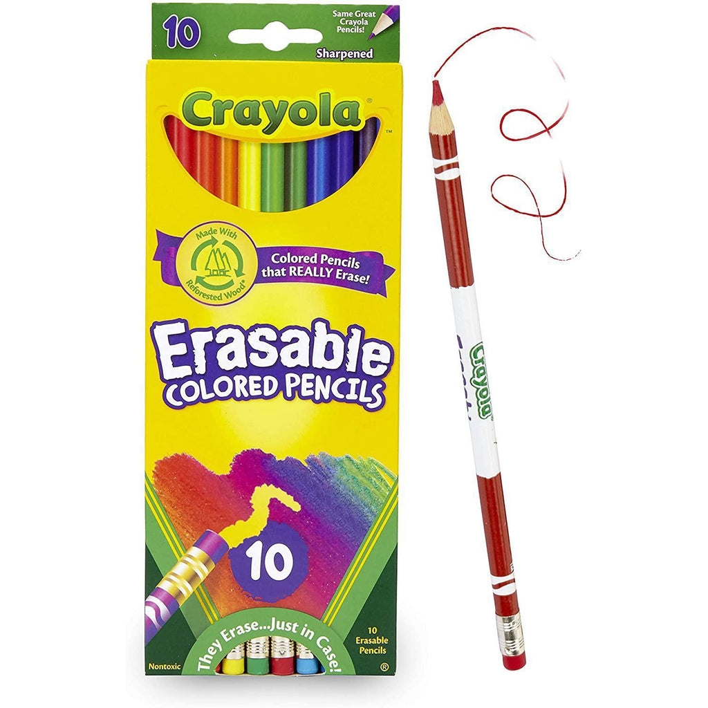 Crayola Erasable Colored Pencils, 10 Count