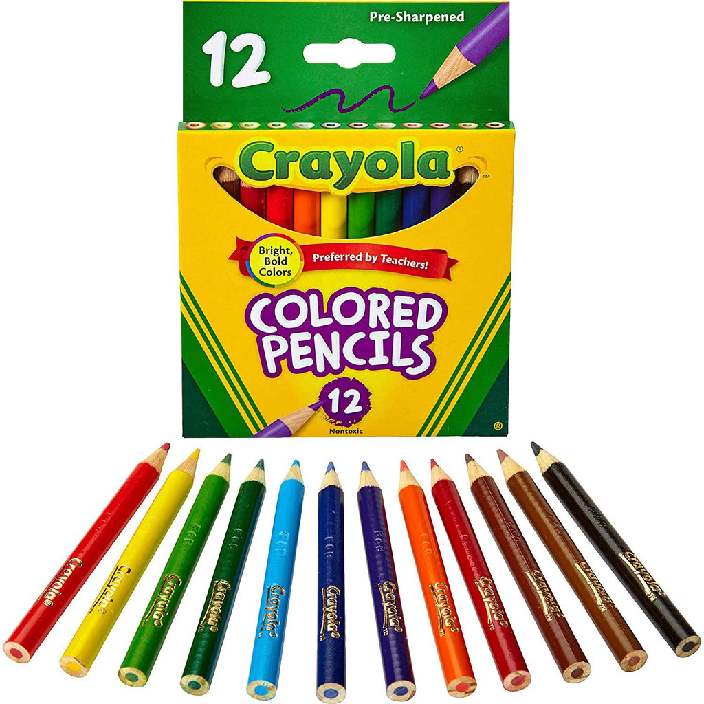 Crayola Colored Pencils, Short, 12 Pack