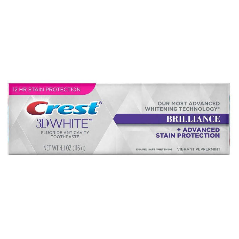 Crest 3D White Brilliance Toothpaste, Vibrant Peppermint - 4.1 oz