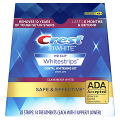 Crest 3D White Luxe Whitestrip Teeth Whitening Kit, Glamorous White, 14 Treatments