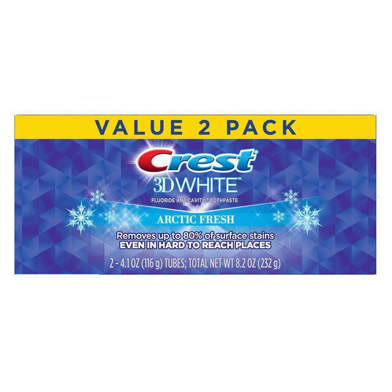 Crest Toothpaste 3D White (Value Pack 2) Arctic Fresh - 4.1 oz ea.