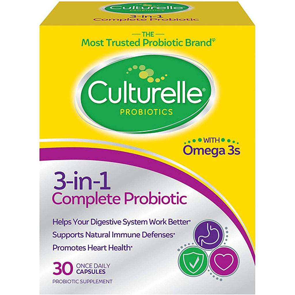 Culturelle Pro-Well 3-in-1 Complete Probiotic Plus Omega 3's - 30 count