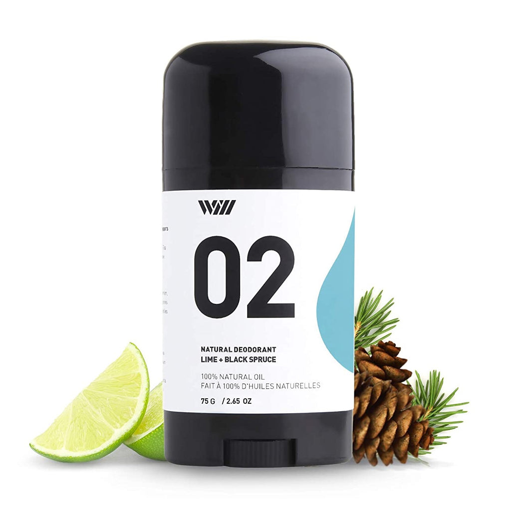 Way of Will Natural Deodorant Stick 02 - Lime and Black Spruce Scent 2.65 oz