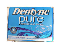 Dentyne Pure Sugar Free Gum, Mint with Herbal Accents, 9 pieces, 1 Pack