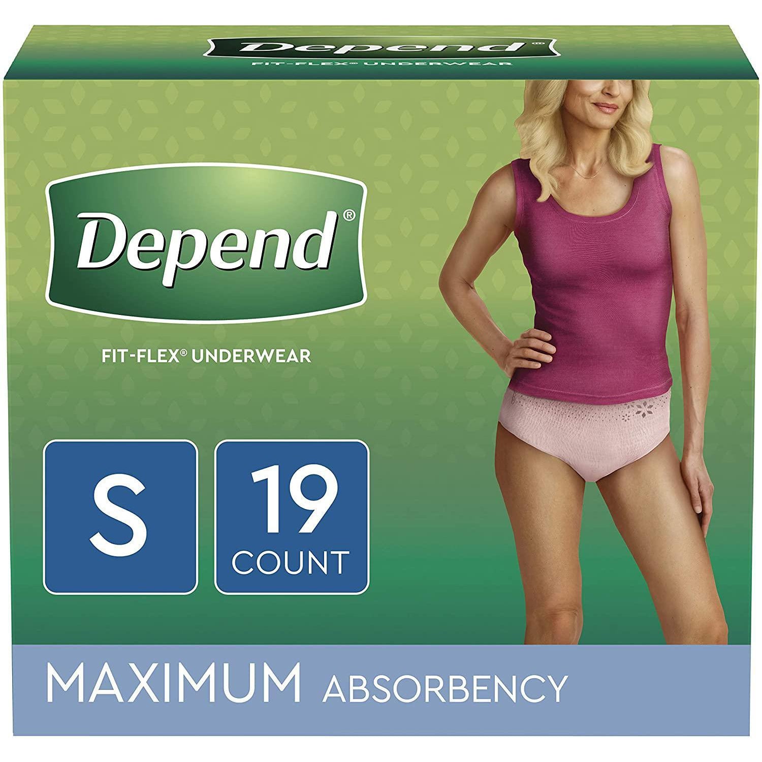 Depend FIT-FLEX Incontinence Underwear for Women, Disposable, Maximum