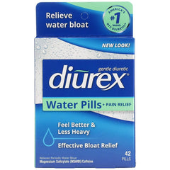 Diurex Water Pills + Pain Relief, Relieve Water Bloat, Cramps, & Fatigue, 42 Count