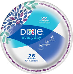 Dixie Everyday Paper Dinner Plates, 10 1/16