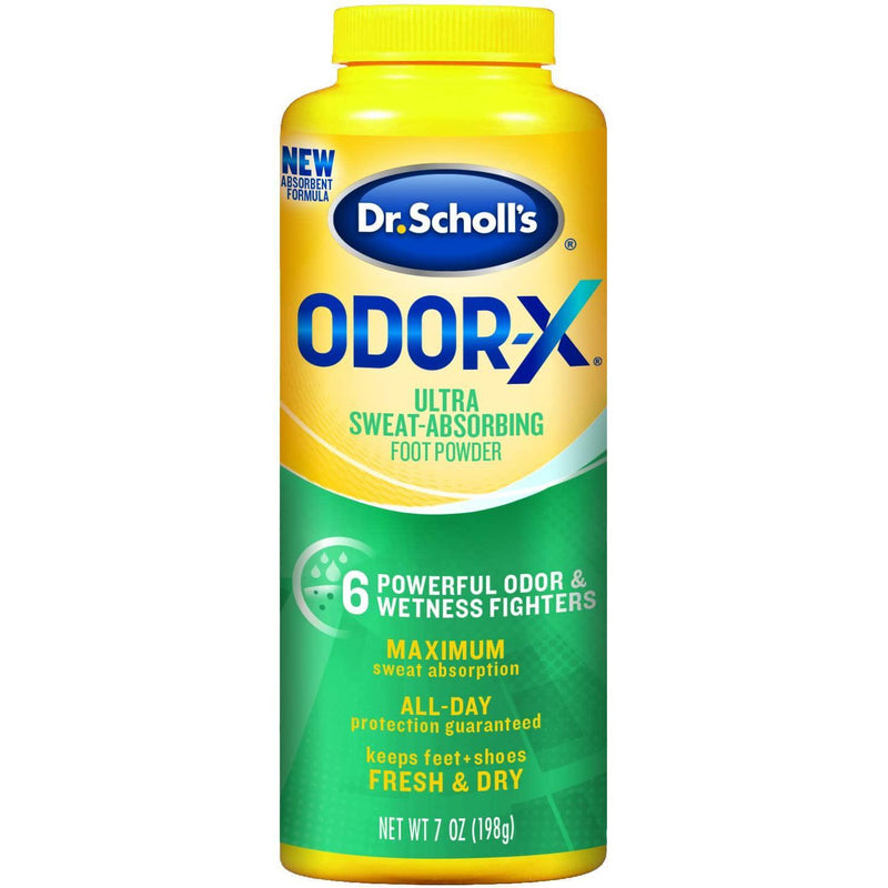 Dr. Scholl's Odor-X Sweat Absorbing Foot Powder, 7 Ounce