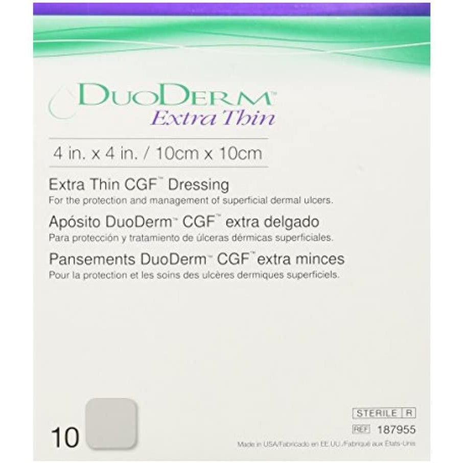 ConvaTec Duoderm CGF Extra Thin Wound Dressing, 4"x4", 10 Count