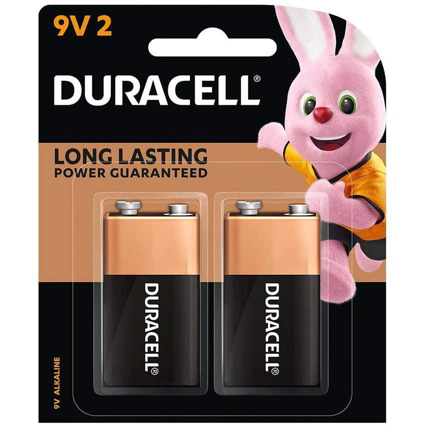 Duracell Coppertop 9V Batteries, Alkaline, 2 Pack