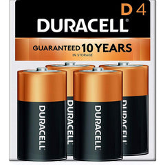 Duracell Coppertop D Batteries, Alkaline, 4 Pack