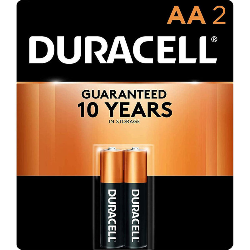Duracell Coppertop AA Batteries, Alkaline, 2 Pack