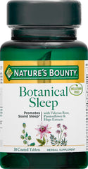 Nature's Bounty Botanical Sleep - Valerian Root, Passionflower, Hops - 30 coated capsules Supplement