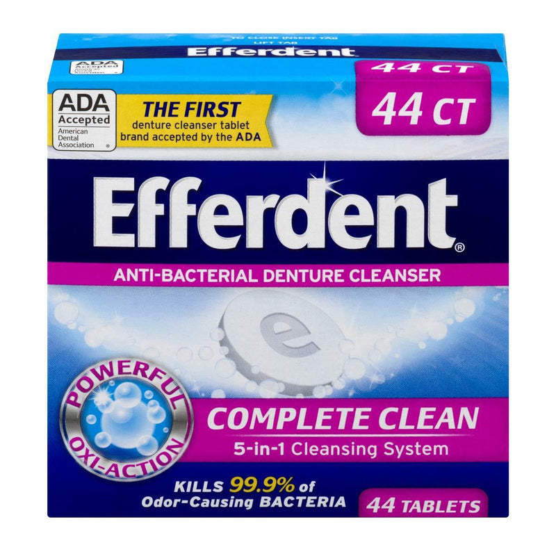 Efferdent Denture Cleanser Tablets, Complete Clean - 44 Tablets