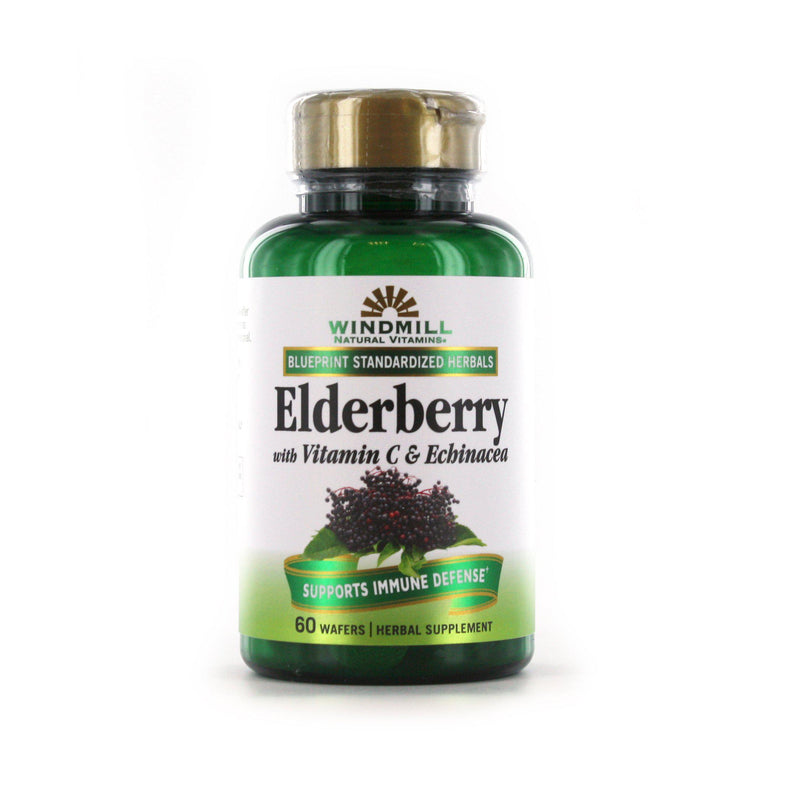 Windmill Elderberry with Vitamin C & Echinacea - 60 wafers