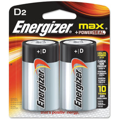 Energizer D Batteries, Max Alkaline Batteries, 2 Count
