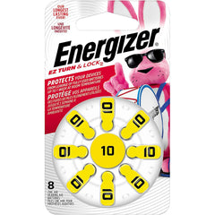 Energizer Hearing Aid Batteries Size 10, EZ Turn & Lock, 8 Pack