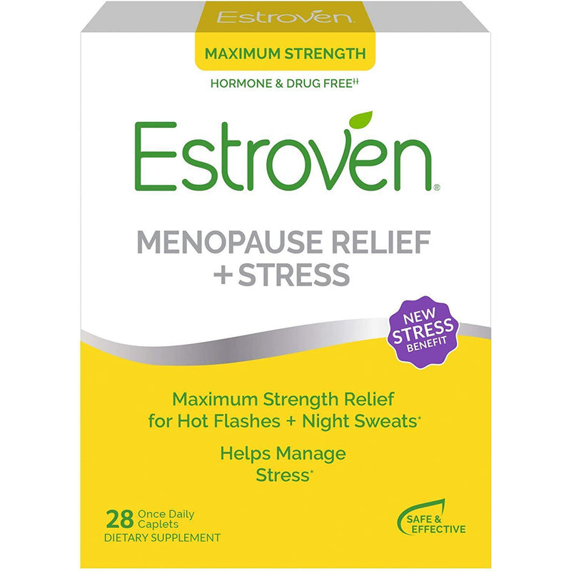 Estroven Max Strength Menopause Relief + Stress Dietary Supplement for Women