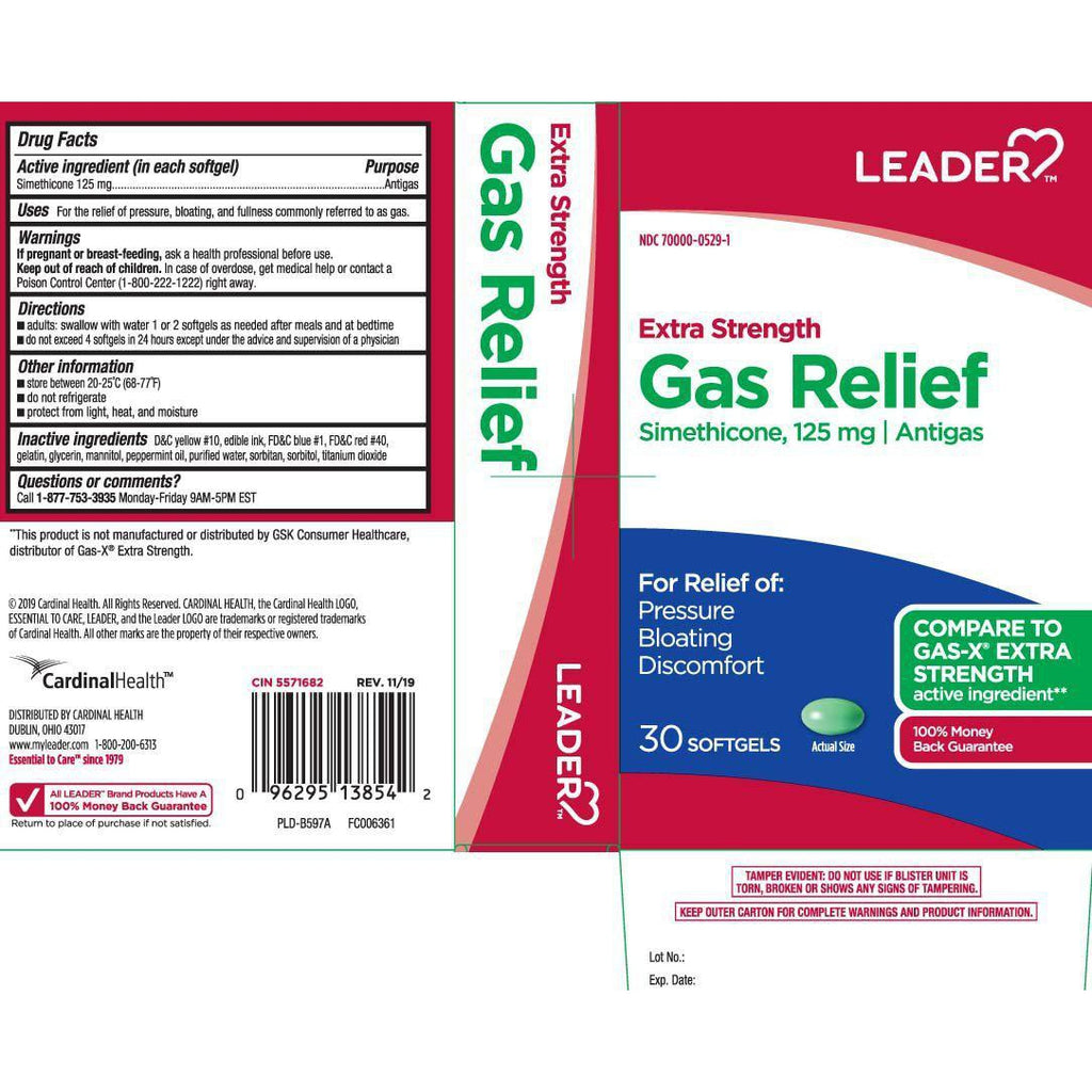 Leader Extra Strength Gas Relief - 30 softgels