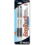 Pilot EasyTouch Retractable Ball Point Pens, Medium Point, Black, 2 count