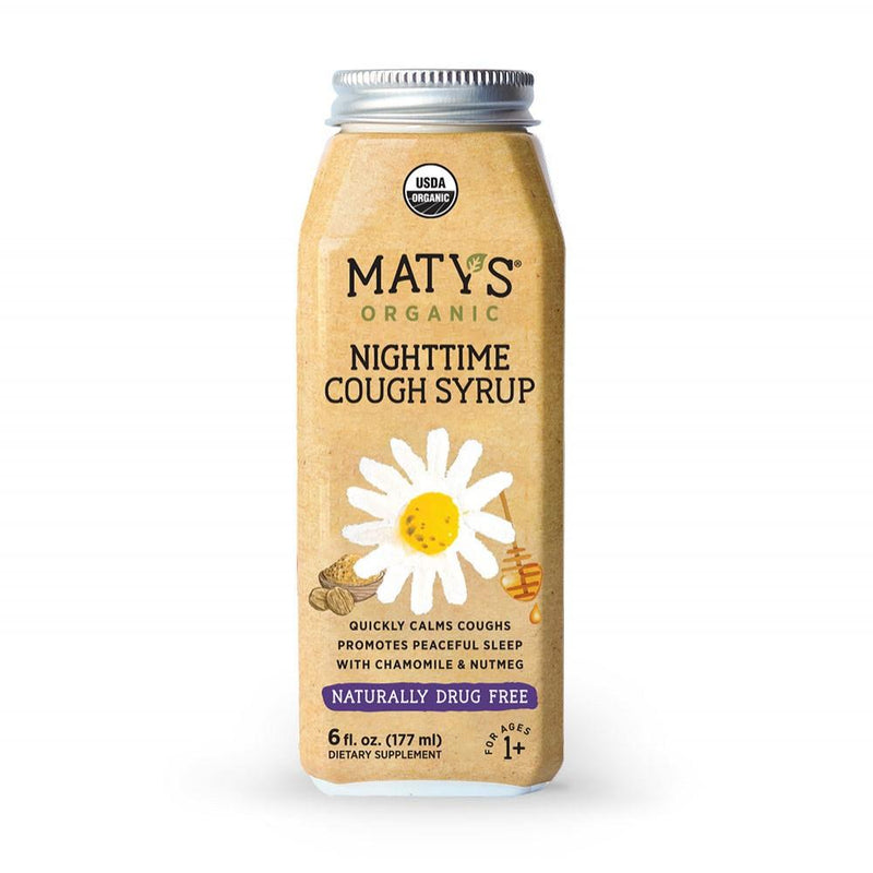 Maty's Organic Nighttime Cough Syrup, Homeopathic Dietary Supplement, 6 fl oz*
