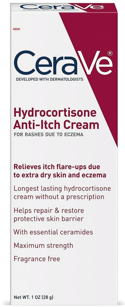 CeraVe Hydrocortisone Anti-Itch Cream for Rashes due to Eczema - 1 oz