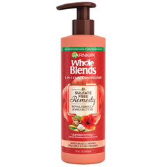 Garnier Whole Blends Sulfate Free Remedy Hibiscus and Shea Conditioner, Dry Curls, 12 fl. oz.