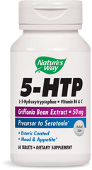 Nature's Way 5-HTP, 60 Enteric Coated Tablets Dietary Supplement - Gluten Free, Sugar Free
