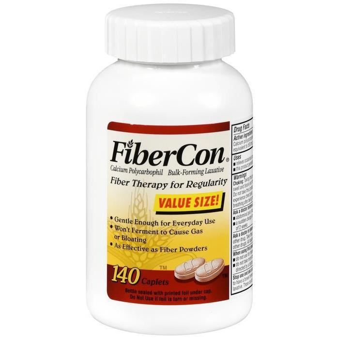 Fibercon Caplets - 140 count, Pack of 2