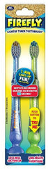 Firefly Light Up Timer Training Toothbrush, Soft, Age 3+ Pack of 2 Toothbrushes