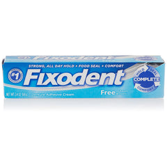 Fixodent Complete Free Denture Adhesive Cream - 2.4 Oz