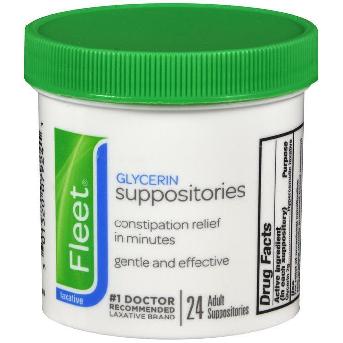 Fleet Laxative Glycerin Suppositories for Adult Constipation - 24 Count