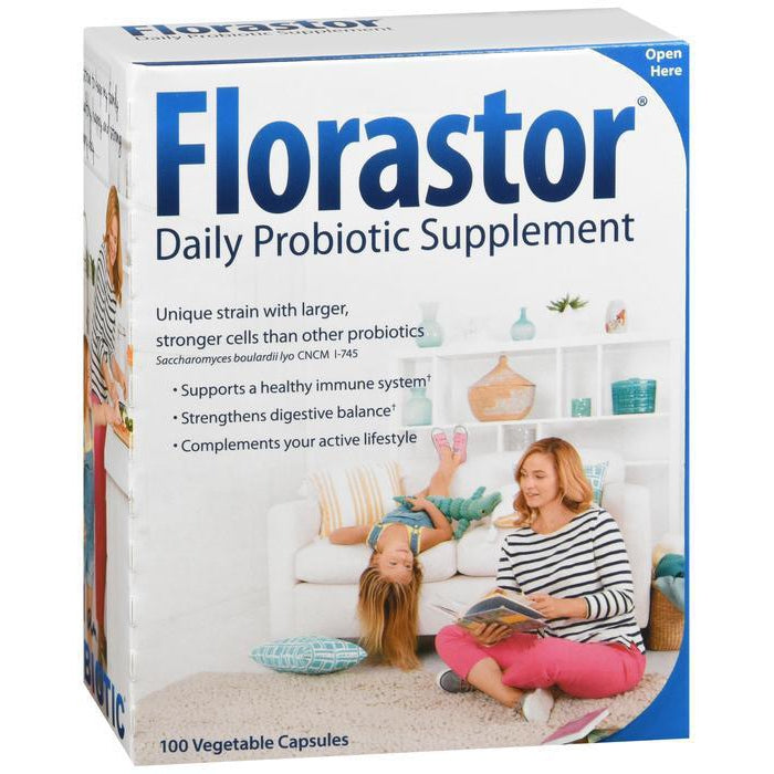 Florastor Daily Probiotic Supplement for Men & Women, 250 mg - 100 Capsules