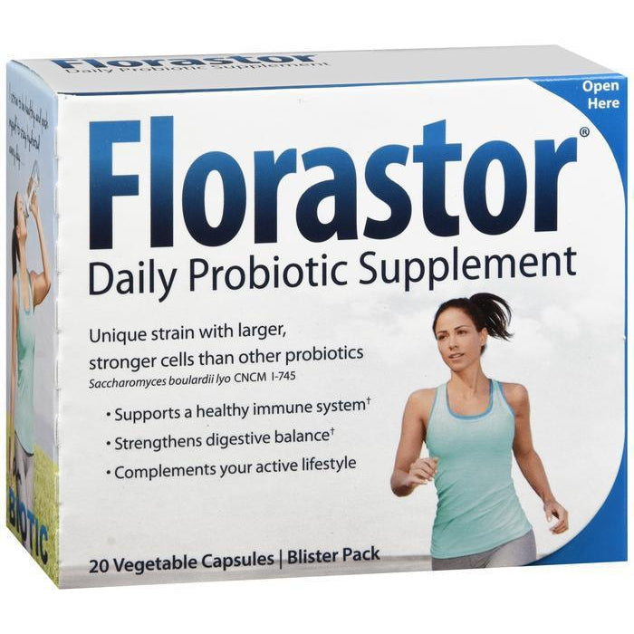 Florastor Daily Probiotic Supplement, 250 mg - 20 Capsules