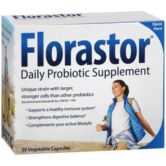 Florastor Daily Probiotic Supplement, 250 mg - 50 Capsules