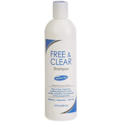 Free & Clear Hair Shampoo, Fragrance, Gluten and Sulfate Free, For Sensitive Skin, 12  Oz