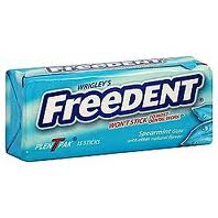 Wrigley's Freedent Gum, Spearmint, 15 sticks, 1 Pack