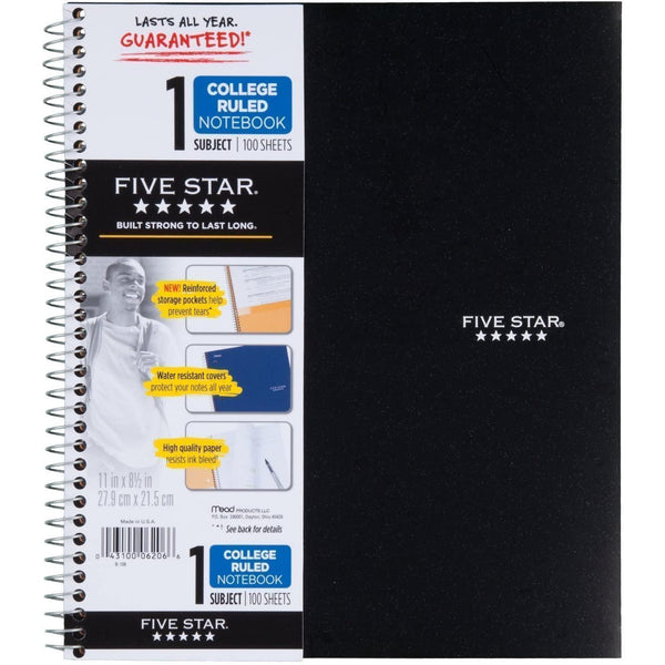 Five Star Reinforced Insertable Notebook Paper, College Ruled, 11